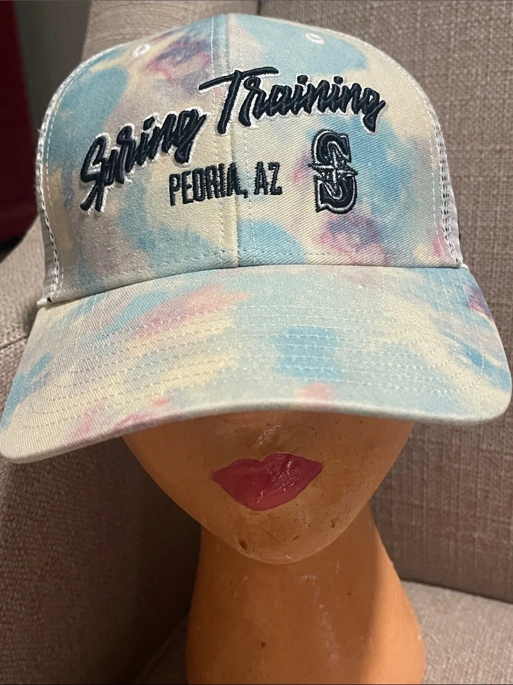 Spring Training Peoria, AZ Tie-Dye Seattle Mariner’s baseball CapBlue/Pink